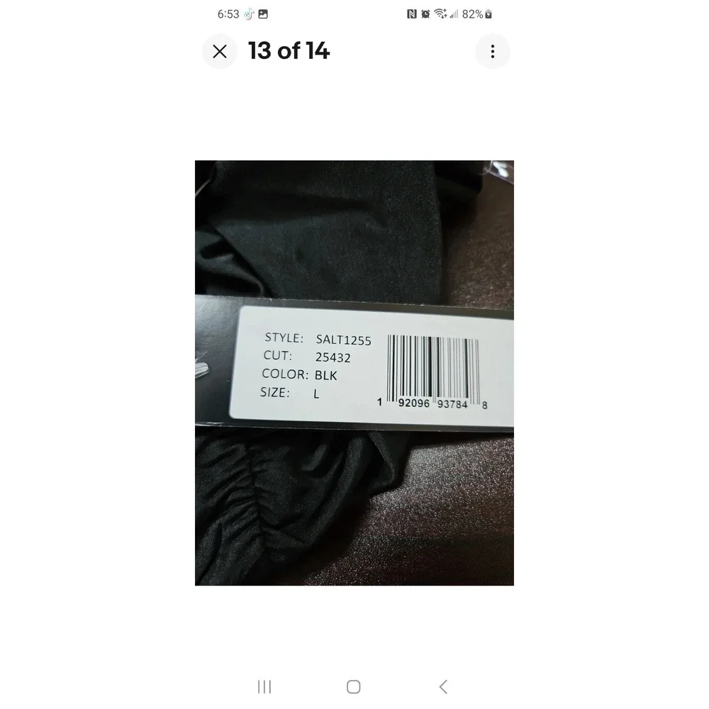 Bebe Mini Halter Sexy Short Black Dress Large Salt 1255 New With Tags - Picture 7 of 7